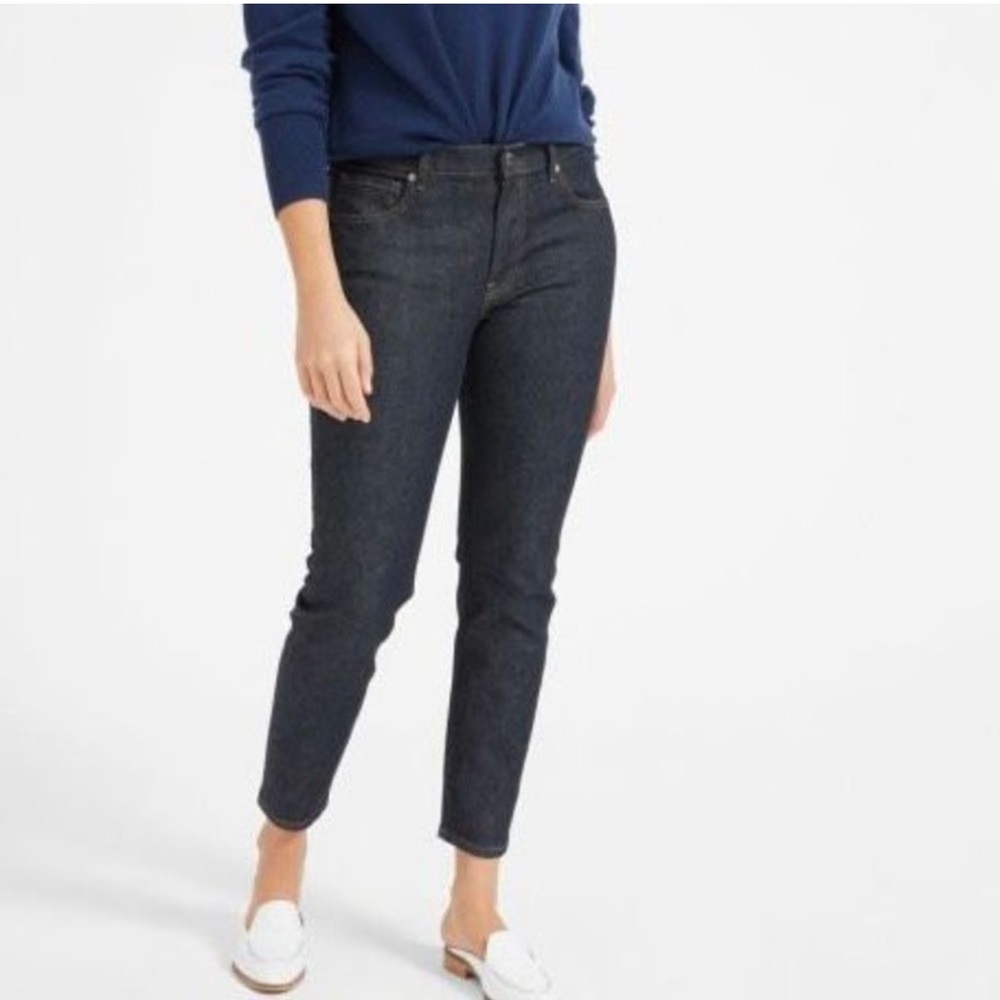 Everlane Japanese Denim Dark Wash Mid-Rise Skinny Jean 26